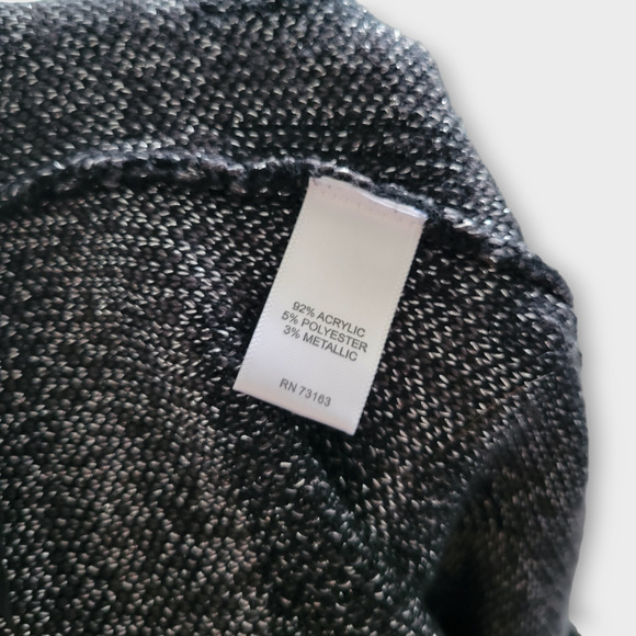 Melissa Paige Black/Silver Plaid  Bodycon Sweater Knit Skirt Women's Sz XL - Picture 4 of 5